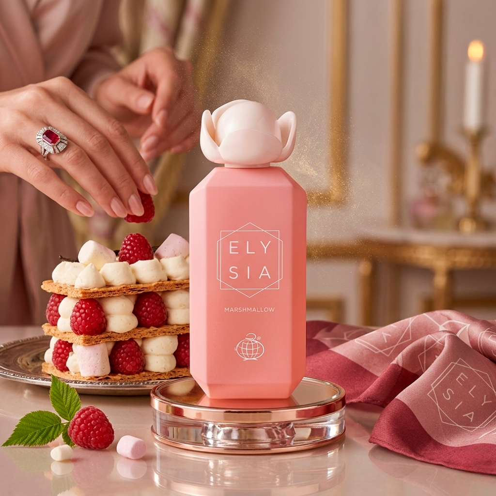 Perfume Feminino Elysia Marshmallow Doce Cremoso Baunilha Sofisticada