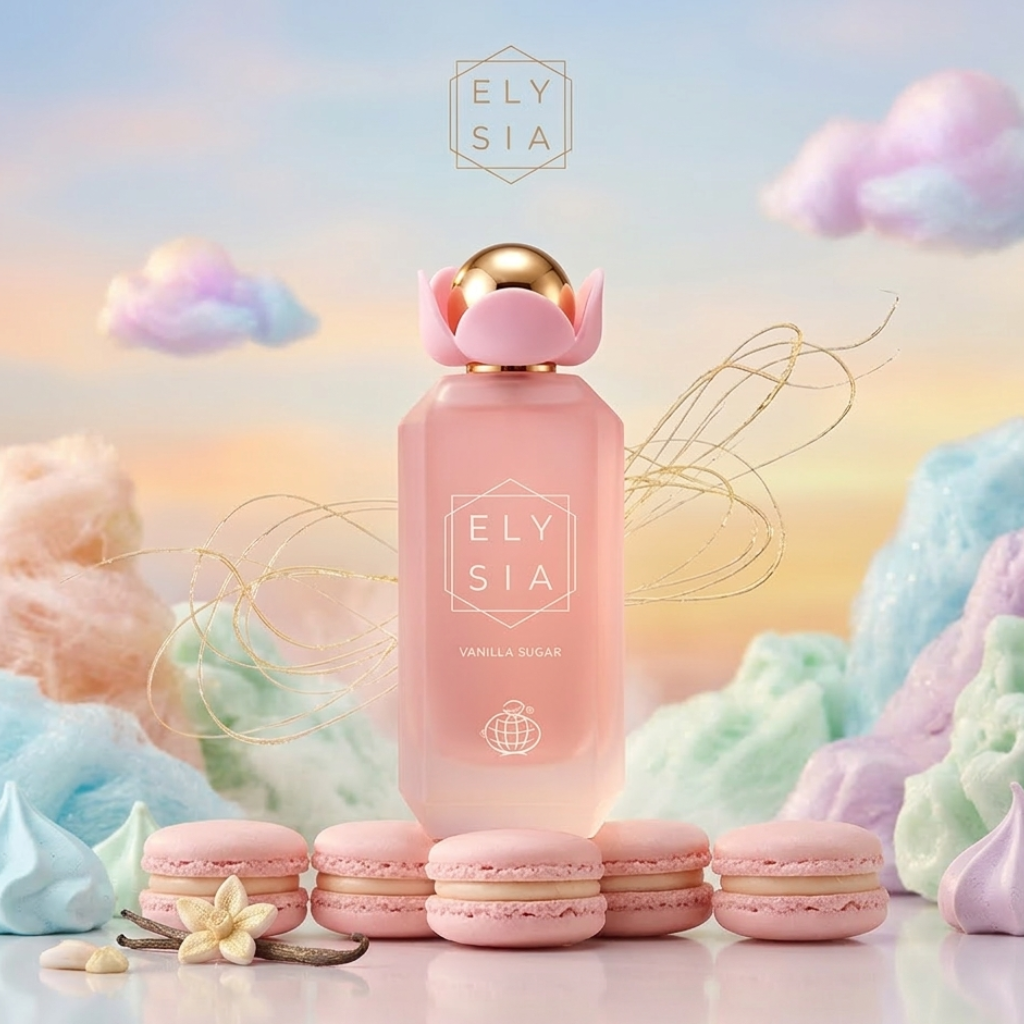 Perfume Elysia Vanilla Sugar EDP 100ml Fragrance World Feminino Doce Gourmand Alta Fixação Importado
